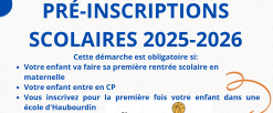 Pré-inscriptions scolaires 2025-2026