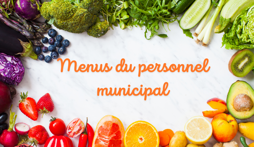 menu du personnel municipal